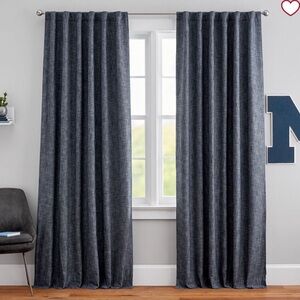 New Pottery barn True Blue Denim Blackout Curtains